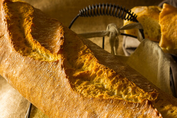 traditional rustic bread baked