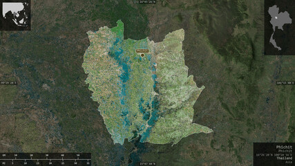 Phichit, Thailand - composition. Satellite