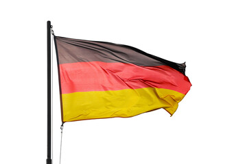 German flag isolated on white background. Photo cut out