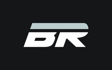 BR or RB Letter Initial Logo Design, Vector Template - obrazy, fototapety, plakaty