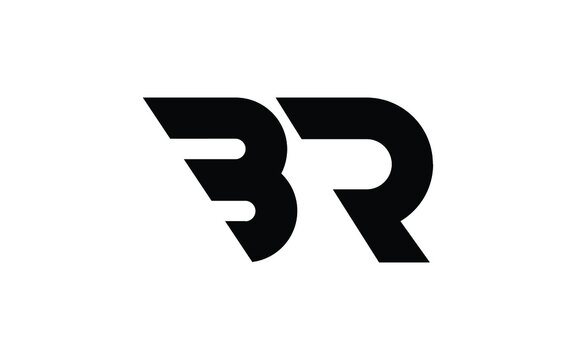 BR or RB Letter Initial Logo Design, Vector Template