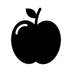apple fruit silhouette style icon