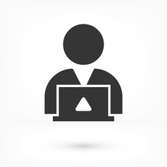 man laptop vector icon. lorem ipsum 10 EPS Design