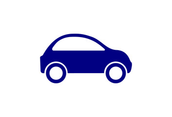 Vector icon blue car on a white background.