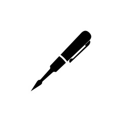Vector pen icon on white background.