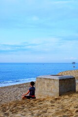 Meditación junto al mar. 