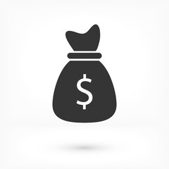 Money bag icon. lorem ipsum Flat Design JPG
