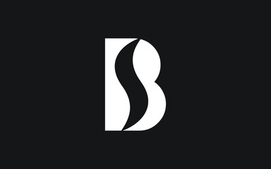 BS or SB Letter Initial Logo Design, Vector Template