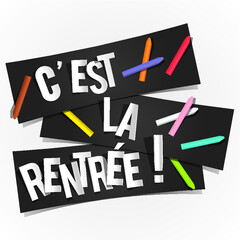 Creative concept with back to school theme vector illustration