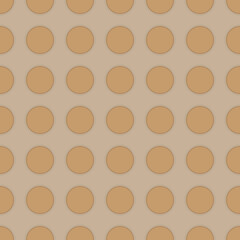 Brown beige balls background seamless vector pattern