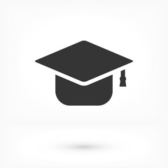 Graduation hat  icon vector 10 EPS. lorem ipsum Flat Design JPG