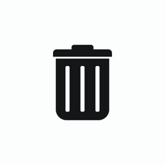 trash bucket icon vector