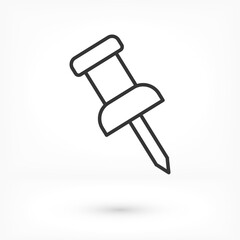 Pushpin line vector. lorem ipsum Flat Design JPG