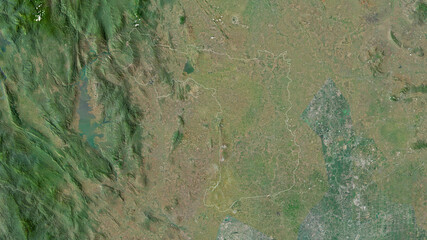 Fototapeta na wymiar Suphan Buri, Thailand - outlined. Satellite