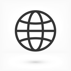 Globe icon vector. lorem ipsum Flat Design JPG