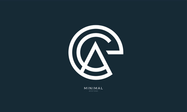 Alphabet letter icon logo ECA or ACA