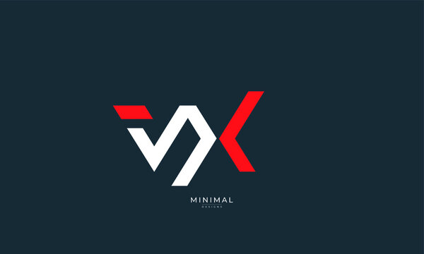 Alphabet letter icon logo VX