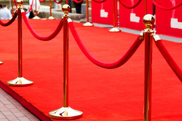 Way to success on the red carpet (Barrier rope)