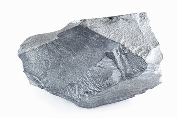 hematite bitch. Iron rock on isolated white background. Used in industry and with mystical properties.