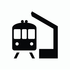train station icon vector