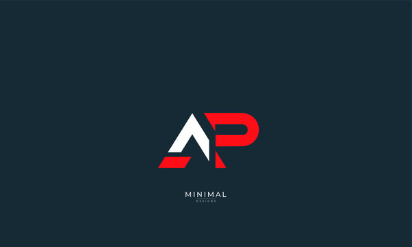 Alphabet letter icon logo AP