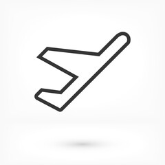 airplane 10 eps bond icon design vector graphics