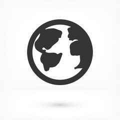 World map icon vector. Mail icon Symbols icon vector. symbol for web site Computer icon vector and mobile