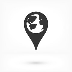 World map icon vector. Mail icon Symbols icon vector. symbol for web site Computer icon vector and mobile