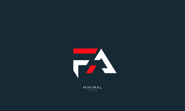Alphabet letter icon logo FA