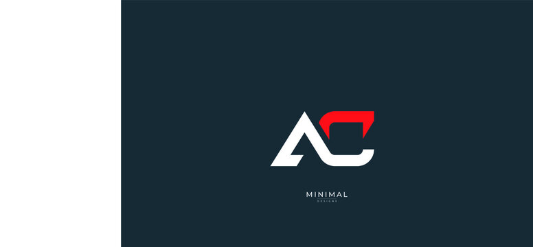 Alphabet letter icon logo AC