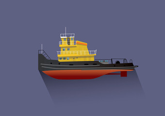 Fototapeta premium Pusher boat