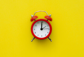 Colorful background, Retro alarm clock