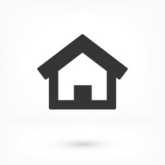 Home vector image to be used in web applications, mobile applications and print media. Abstract house logo design template. Colorful sign. Universal vector icon