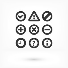 Information and notification vector icon