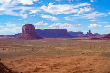 sunset at artists point in monument valley, usa