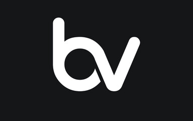 bv or vb Letter Initial Logo Design, Vector Template
