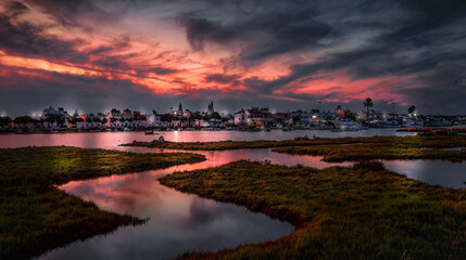 marsh sunrise red sea huelva © alva