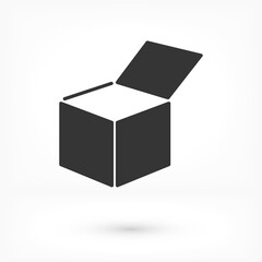 Box vector icon or logo in modern line style. vector icon High quality black outline pictogram for website design and mobile apps vector icon. Vector illustration on a  background.