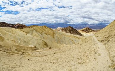 hikink the golden canyon - gower gulch circuit in death valley, california, usa