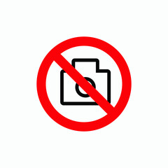 no camera icon vector