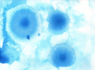 blue ink stains drawn by hands using ink and water white background design style sky abstract pattern