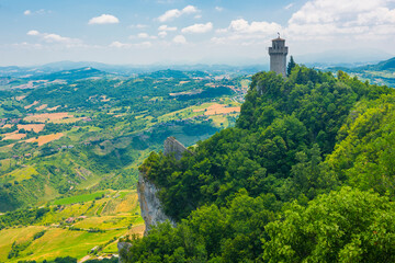  Montale Tower above the Republic of  San Marino