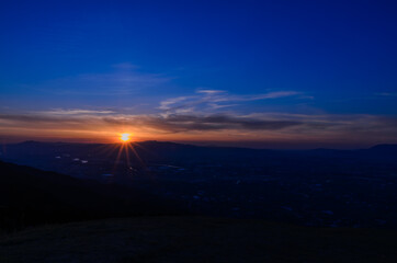 濃い夕焼け