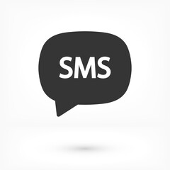 SMS mail vector icon. mail to receive SMS icon. mail to send SMS icon. mail for reading SMS flat