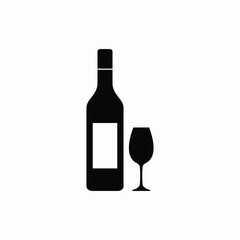 wine icon vector