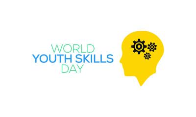 Vector illustration on the theme of World Youth skills day observed each year on July 15 across the globe.