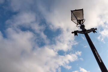 High street sign on lamp post