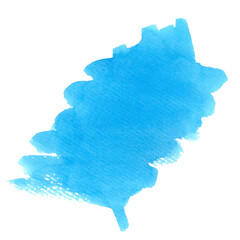 Blue watercolor spot isolated on a white background