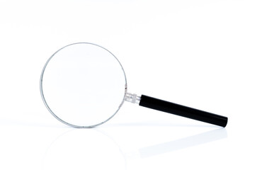 Magnifier glass tool with white background