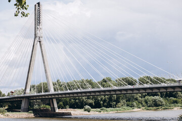 Road bridge in Poland near the Vistula river